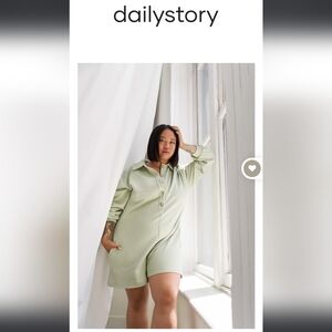 🌱NWT🌱 dailystory River Romper in matcha, size M
